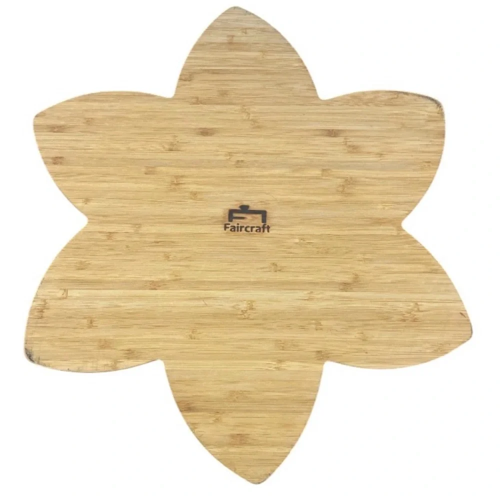 Bamboo Lotus Flower Charcuterie Board Appetizer Serving Platter Vegetable Board‎